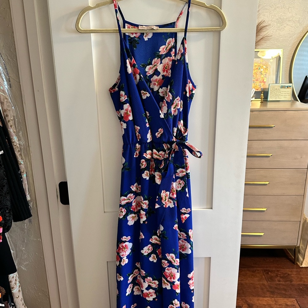 Floral Blue Maxi Dress
